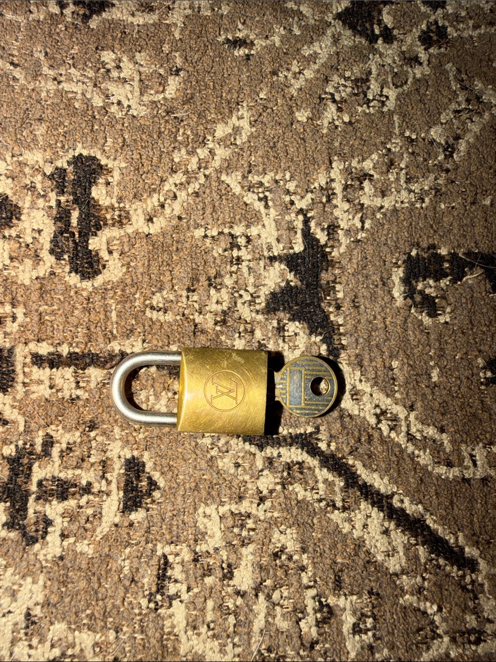 Louis Vuitton Gold Padlock with Numbered Key - Gold